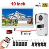 1080P 10 Inch 7" Touch Screen Wifi Video Doorbell, Smart TUYA Home Video Intercom 32G Card Rceord Kit Monitor ID Unlcok 2 Wire