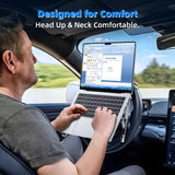 Car Steering Wheel Laptop Stand Aluminum Foldable Portable 5-Position Adjustable for MacBook IPad