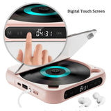 Portable CD Player with 5 Playback Modes Touchscreen BT Compatible Earphone Mini Music CD Walkman for Student Men Women