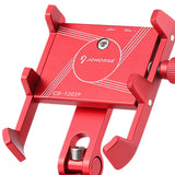 Aluminum Alloy Bicycle Cell Phone Holder Shockproof Cycling Phone Bracket with 6mm Screw Cushioning Pad for Stem/Handlebar Mount