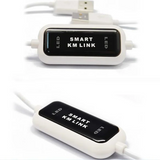 2X USB 2.0 Smart KM Link PC To PC Keyboard Mouse Share Sync Data Link USB Extension Cable Data File Transfer USB Switch