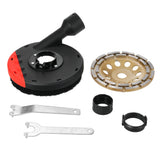 115mm Extraction Hood for Angle Grinder + 115mm x 15mm Grinding Cup for Concrete with ABS Material, 1 Cover, 1 Sanding