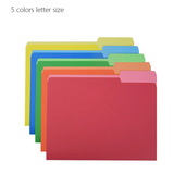 Manila Color Five-Color Single-Page Folder Paper Storage Folder Single-Piece Folder