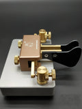 HEC Telegraph Key Automatic Key Dual-Paddle magnetic Rebound  CW Key Stainless Steel Morse Key Ham Everyday Contact
