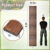 Boardwalk Pathway Pavers for Outsi 8.2 Ft Wooden Garden Pathway - Weather Resistant Carbonized Pine Roll Out Decorative Walkway