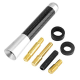 Universal Car Short Antenna 3 Inch(8CM) Carbon Fiber Pattern Aluminum Alloy Short Antenna Fits Automotive Tuning