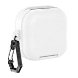 PU Leather Protective Case Cover Fits for Samsung Galaxy Buds4/4Pro Protective Skin Cover with Carabiner Shockproof Anti‑Drop