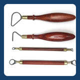 4-piece SetCarbide Clay Sculpture Scraper Heads Pottery Trimming Big Loop Tools Accessories Carved Sludge Shaper-tool