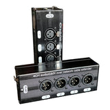 1Pair 4Channel 3Pin XLR Audio and DMX over Network Cable Extender, DMX512 Network Signal Extender 1 Male+1 Female