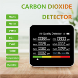 2X 9 In1 Air Quality Monitor Meter Carbon Dioxide Detector TVOC HCHO PM2.5 PM1.0 PM10 Temperature Humidity Detection