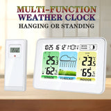 Smart Color Display Weather Forecast USB Thermometers Humidity Trend Monitor Time Calendar Alarm Clock Moon Phase Sensor -40°C