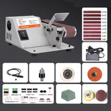 Mini Portable Belt Sander Kit– 250W Small Desktop Grinder & Sharpening Machine with Adjustable Speed