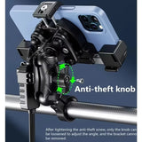 Motorcycle Phone Mount with 15W Wireless Charger & USB C 36W Fast Charging Port, Motorbike Mobile Stand for 5.4-7.2" Phone
