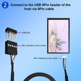 8in 8.8in USB LCD Monitor Built in Theme Diy Monitor For PC Case CPU GPU Temp