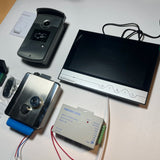 9 inch LCD 4-Wire Wired Video Door Phone Intercom Entry System 2 Monitor + 1 ID Card Key Camera + Electric Control Door Lock