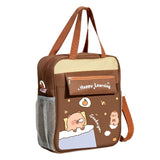 Multifunctional Capybara Crossbody Bag Multiple Pockets Large Capacity Books Bag Handbag Students