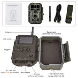 A280W 64MP WIFI Wildlife Game Trail Camera Photo Traps wtih No Glow LEDs 120 Degree Wide Detection Angle, App Settings