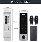 125Khz EM Card RFID Card Reader Biometric Fingerprint Wireless Door Lock 433MHz Remote Transmitter Key Fobs Smart Access Control