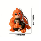Monkey Keyring Charm Pendant Scratch-Resistant Cute Monkey Holding Plush Pendant Lightweight for Car Keys Funny Gifts
