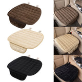 Winter Warm Plush Anti Slip Car Seat Cover Plaid Cushion Seat Protector