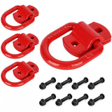 4pcs/set 1/2 Inch Spray Painted Marine D-ring 12000 Pound Box Truck Pull Ring Car Trailer Hook