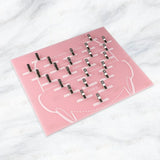 Hair Extension Hanger & Tape-In Placement Board – Acrylic Dye Plate & Display Stand for Tape-In Extensions
