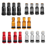 4pcs Auto Tubeless Tire Valve Stems Dust Caps Car Tire Air Valve Wheel Stems Automotive Replacement Parts