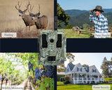 BSTCAM BST880-WIFI 32MP Wildlife Hunting Trail Camera Photo Traps with Wide Angle Lens App Settings for Garden Security
