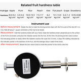 Ranlraka Portable Pointer Fruit Hardness Tester Fruit SclerometerFruitDurometer For AppleBananaPearGrapesOrangesPenetrometer