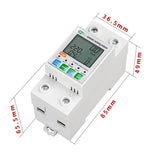 Tuya ZigBee Intelligent Automatic Reclosing Protector Multifunctional Current Voltage Meter LCD Display Switch Power Meter