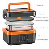 A98I-Cordless Electric Lunch Box,Rechargeable Self-Heating Food Warmer With 8000Mah Battery,For Work/Travel/Car/Office
