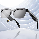 BT Smart Glasses Real-Time 150+ Language Translation Bone-Conduction Music Glasses Built-in Speakers Voice Control for Men Women