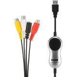 USB 2.0 AV S Video Capture Card DVD VHS DVR 8mm Analog Audio Video Recorder Grabber To Digital Converter for Windows 11/10/8/7