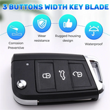 3 Buttons Car Key Shell Folding Remote Control Key Shell For VW MBQ Golf Tiguan Width Key Blade Housing Cover