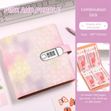 With Password Lock 200 Envelopes Money Saving Challeng PU Large Capacity Savings Binder Save Money Portable