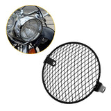 6.3 Inch Retro Motorcycle Grill Headlight Cover Mask Diamond Side Mount for Cafe Racer Bobber Custom Modified Parts