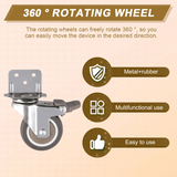 4Pcs L Type Furniture Casters Heavy Duty Soft Rubber Mute Caster Wheels Trolley Baby Crib Bed Universal Side Mounted Wheels