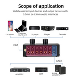 Audio Switcher Selector 6 In 1 Out Audio Signal Selection Switch Sound Channel Selector Stereo With Volume Control
