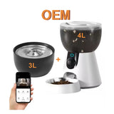 Automatic Pet Feeder 4L Large Capacity Cat Feeder Wifi Remote Control Water Fountain Smart Pet Feeder Pet Product