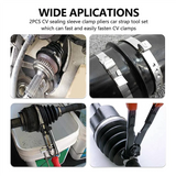 2Pcs CV Boot Clamp Pliers Set With 20Pcs Crimp Bands, Joint Boot Clamp Crimp Pliers, Axle Pliers Car Banding