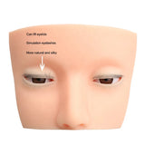 Hot 4-Layer Mini Mannequin | Open-Eye Silicone Face Board for Eyelash Extension Training Best Tool