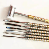 Professional SET/7PCS Implants Instruments Tool Stainless Steel Chisel Periodontologys and Implantologys Bone Chisels