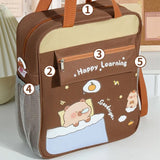 Multifunctional Capybara Crossbody Bag Multiple Pockets Large Capacity Books Bag Handbag Students