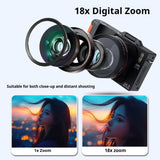 XJ200 4K UHD Monocular Telescope Camera WIFI Digital Camera Portable 64MP Student Mirrorless Camcorder with 3 Inch Flip Screen