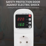 220V 63A Adjustable V/A Protective Socket Digital Display Self-resetting Over Voltage And Under Voltage Protector Safe Socket