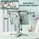 Solid Color Adjustable Reading Bookshelf Lifting Landing Book Holder Support Multifunctional Reading Stand
