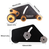 Table Saw Feeding Safety Propelling Tool Bearing Roller Feeder Aluminum Alloy Feather Loc Board for 19/30/75Type T-tracks