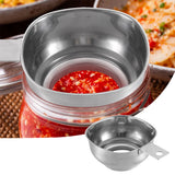 Stainless Steel Jam Funnel Large Opening Funnel Filling Aid Jam Funnel With Handle Protection For Jam Liquid Oil Beans In Jars