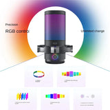 Noise Reduction Condenser Microphone With Tripod Bracket Gaming Streaming Microphone Shock Mount For PC Computer L