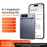 OEM ODM Support 118 Language 64GB Memory Transcribe Smart Magnet Dictaphone Audio Recorder AI Voice Recorder for Lecture Meeting